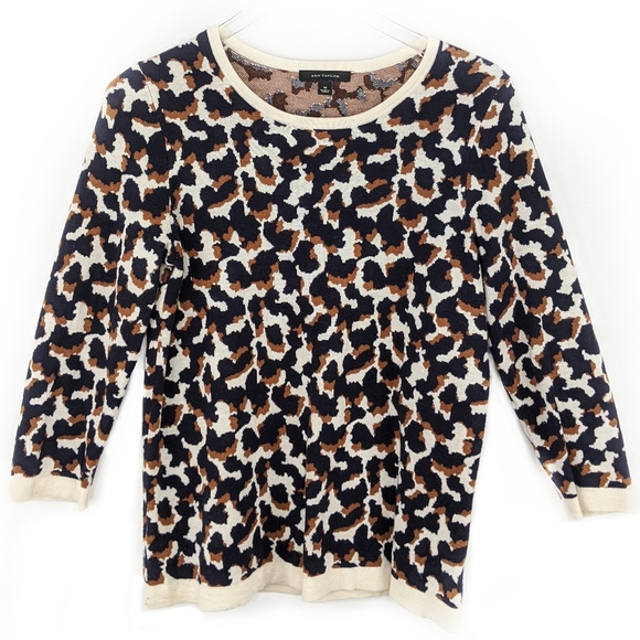 Ann Taylor Tops - TU * Ann Taylor Animal Print 3/4 Sleeve Top